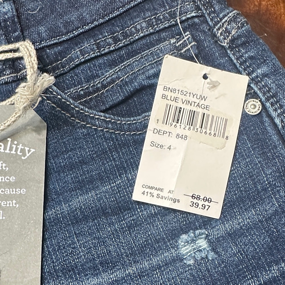 Democracy High Waist Denim Shorts - Indigo - Picture 4 of 5